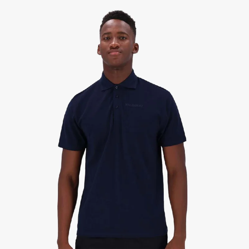 Salomon Mens Everyday Short Sleeve Golfer Navy Blazer