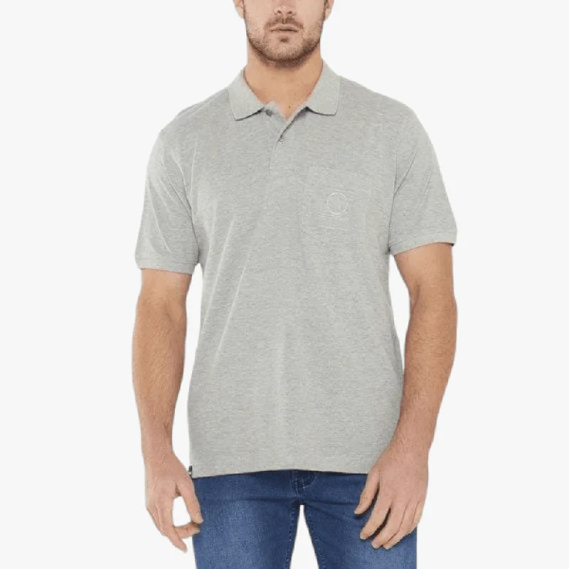 Weekend Bargains Galore Jeep Mens Piquet Short Sleeve Golfer Grey Mel