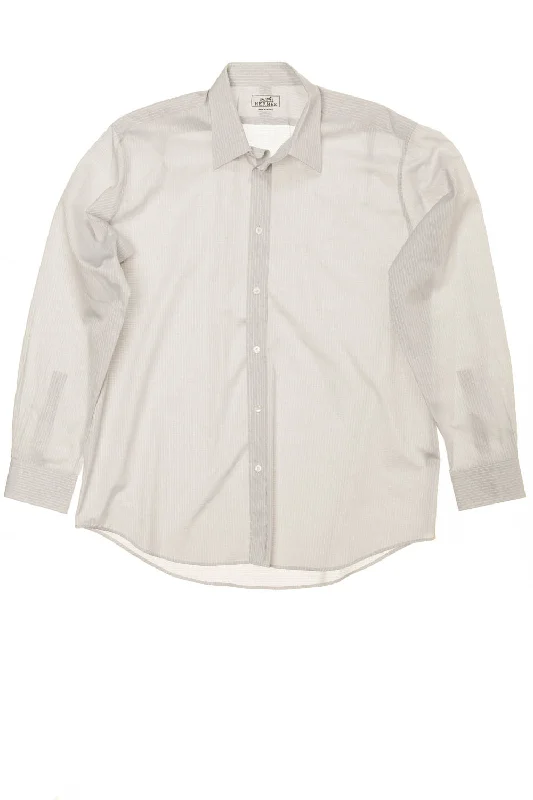 Massive Deal Hermes - Grey Button Up Dress Shirt - IT 43
