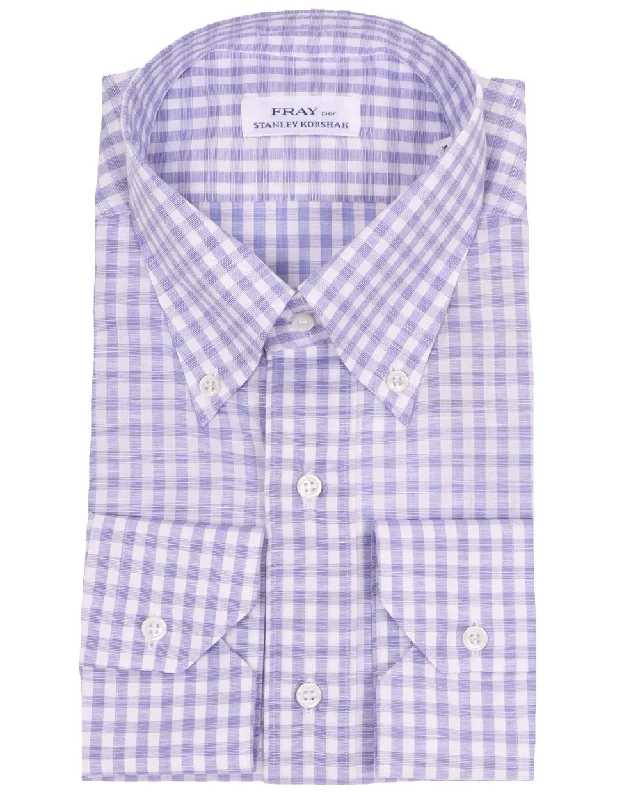 Blue and White Plaid Boston Sportshirt