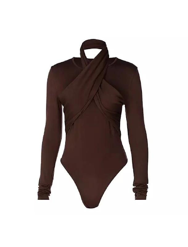 The Best Deal Halter Neck Long Sleeve Bodysuit