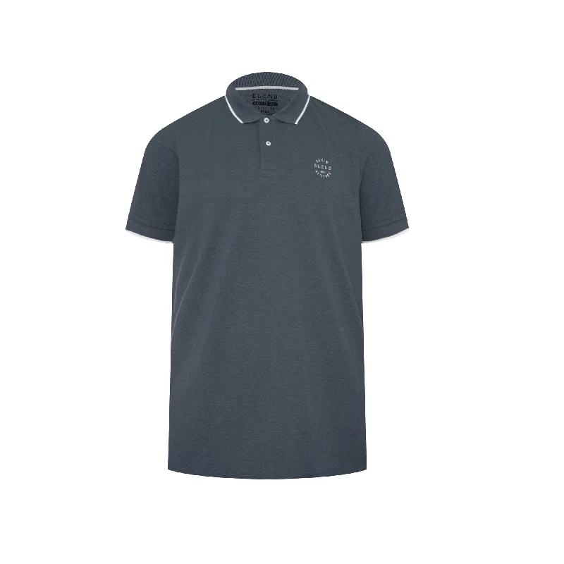 BLEND - Men 'Dark Gray' Edgeware Contrast Tipped Polo BL272