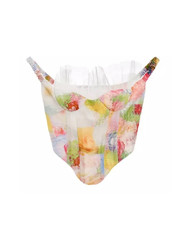 Unbeatable Prices Multi Color Flower Print Ruffle Detailed Cami Top