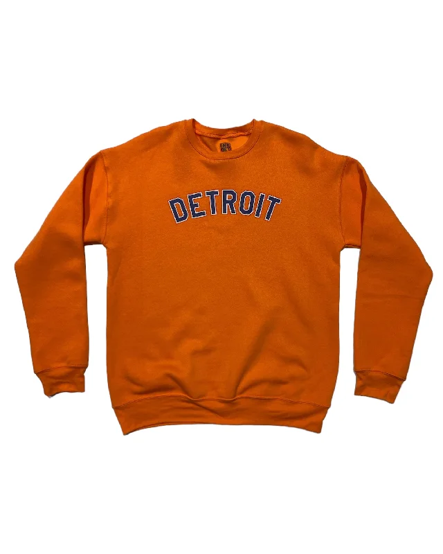 Ink Detroit - Orange & Navy on Orange Crewneck