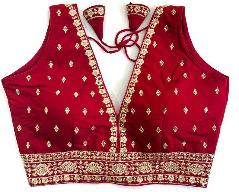 Super Discount Women's Maroon Colour Silk Readymade Blouse