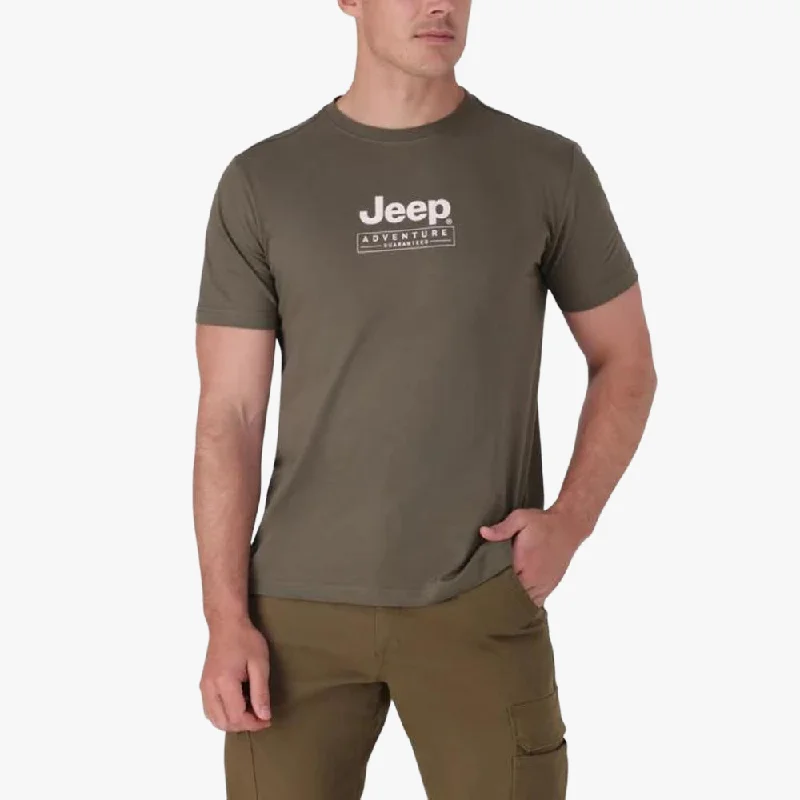 Jeep Mens Fashion Graphic Short Sleeve Tee Fatigue