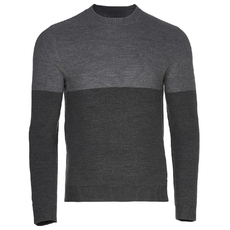 Weekend Specials Just for You Mens Merino Honeycomb Sweater (Smoke/Charcoal)