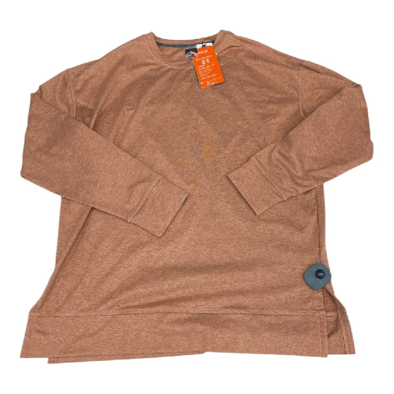 While Supplies Last Athletic Top Long Sleeve Crewneck By Cmc In Brown, Size: L