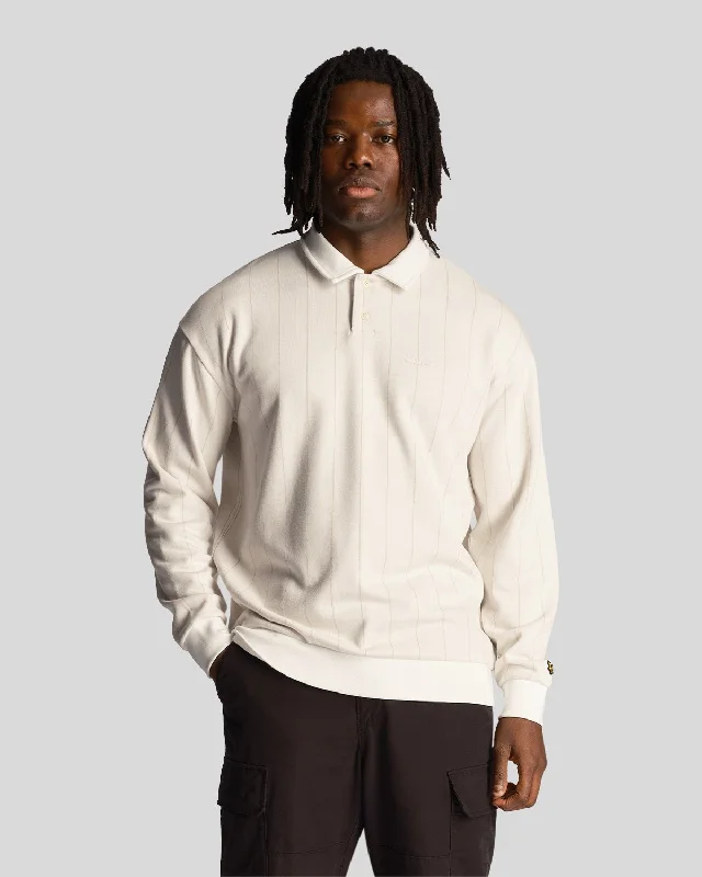 Act Fast Pinstripe Collared Sweatshirt