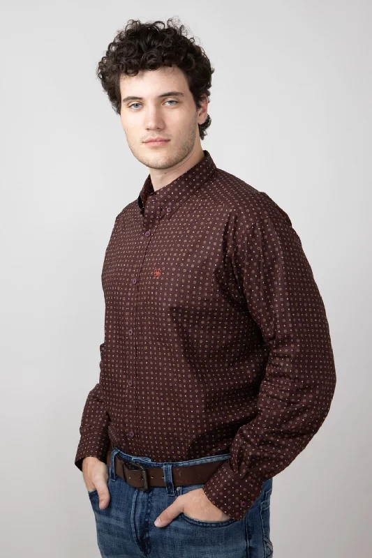 Ariat Seabrook Long Sleeve Shirt for Men in Brown | 10052369