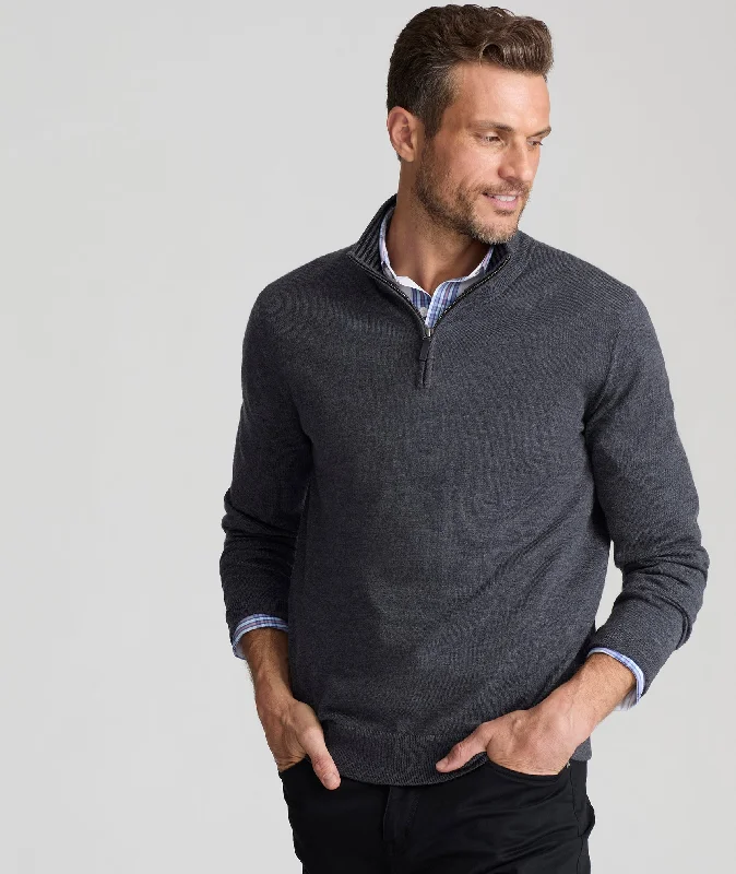 Merino Wool Quarter Zip Sweater