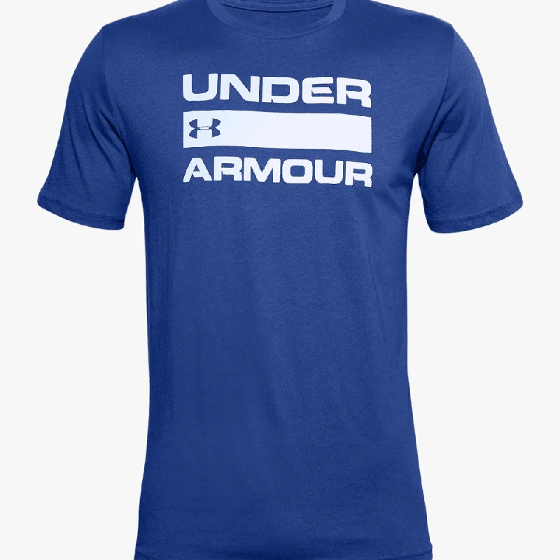 Under Armour Mens Ua Team Issue Wordmark Short Sleeve Tee Jupiter Blue/White