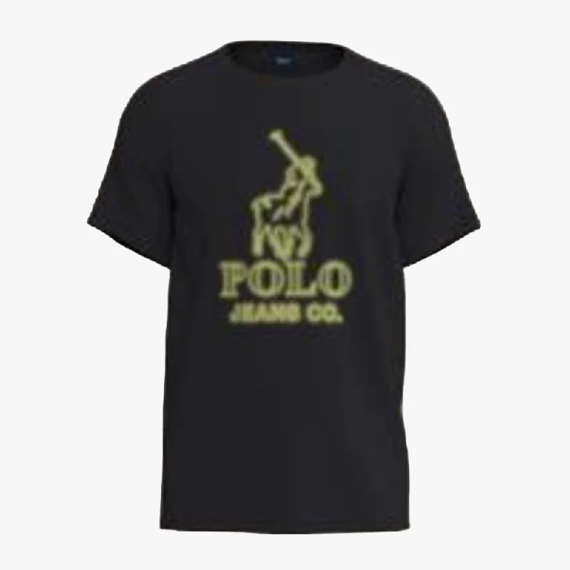 Price Slash Polo Mens Pjc Glow Logo Short Sleeve Tee Black
