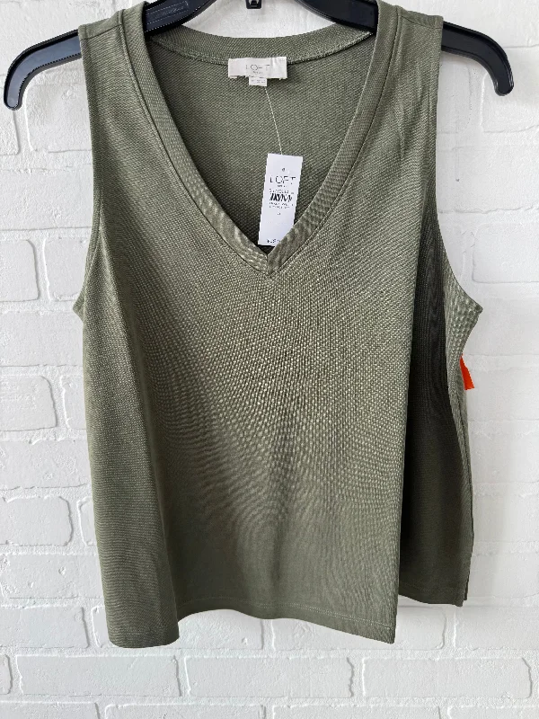 Celebrate the Weekend with Discounts Top Sleeveless Basic By Loft In Green, Size: S