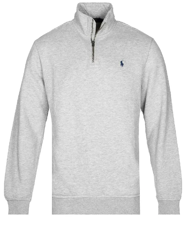 Buy Now Langarm-Sweatshirt aus Fleece mit halbem Reißverschluss, Andover Heather