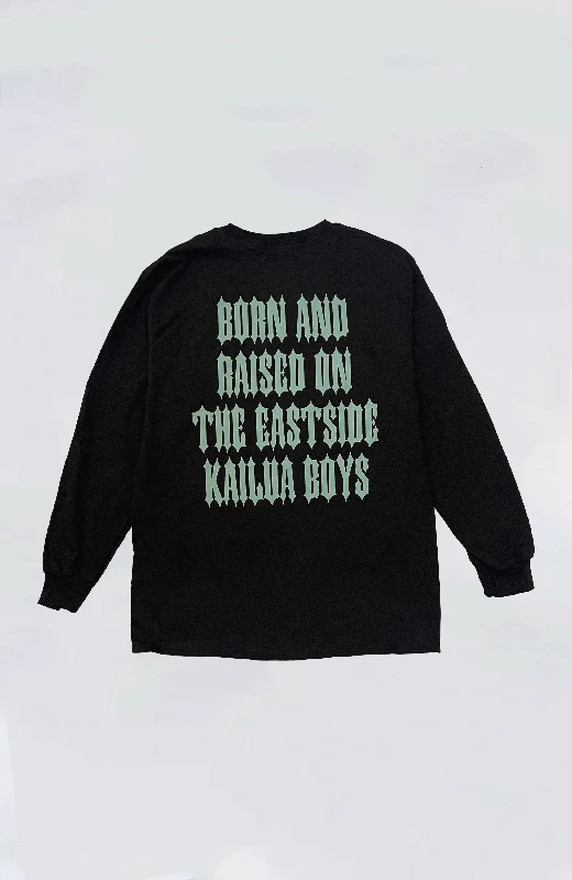 Early Bird Discount Kailua Boys - KB Born & Raised Heavyweight L/S Tee