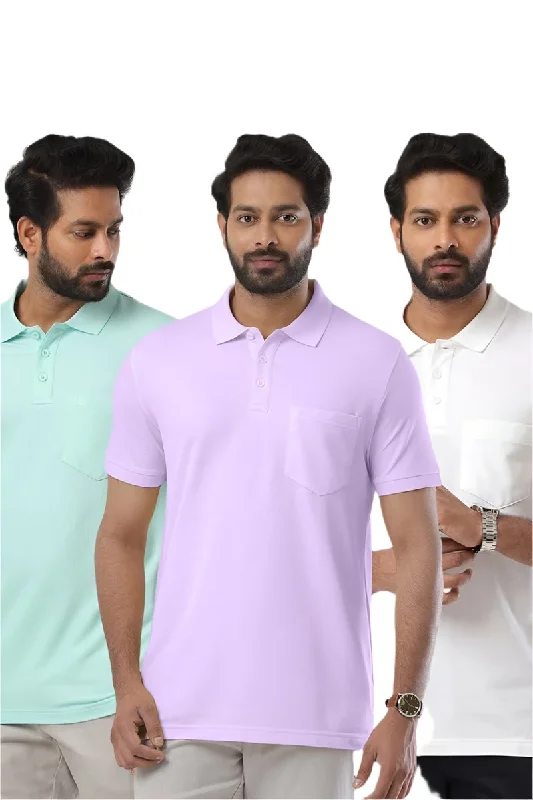 Golf Polo - Multicolor T-Shirts Pack Of 3 Combo For Men | Ariser