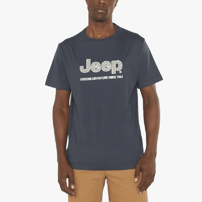 Jeep Mens Core Logo Short Sleeve Tee Good Grey