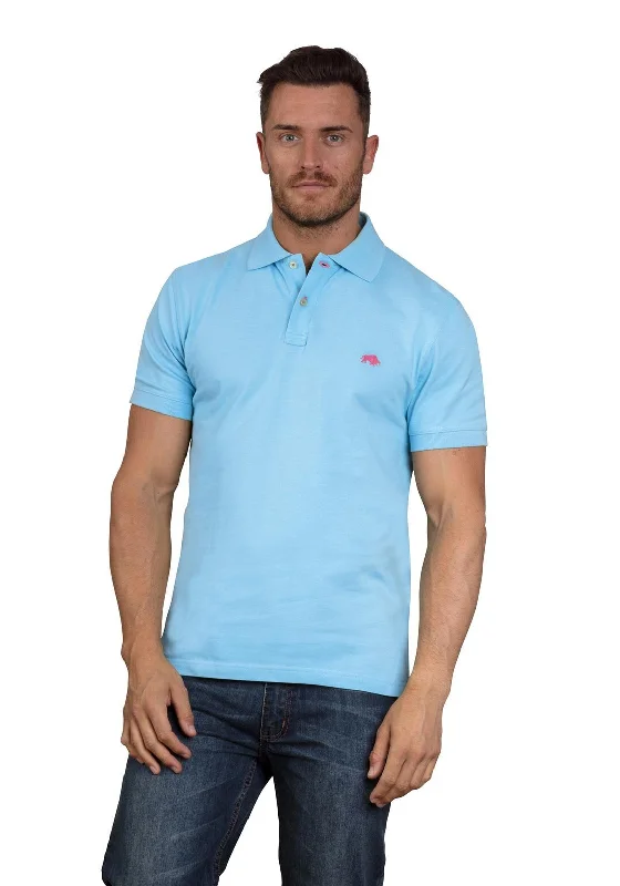 Raging Bull Big & Tall Organic Signature Polo Shirt, Sky Blue