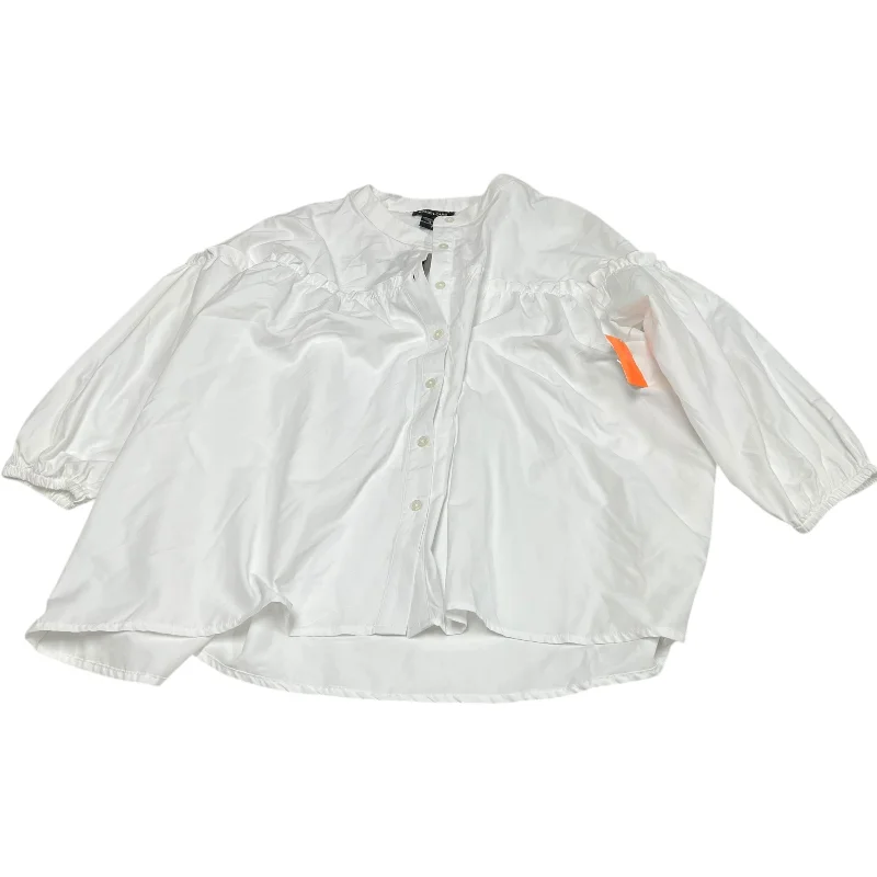 Weekend Discounts to Celebrate Top Long Sleeve By Robert Louis In White, Size: S