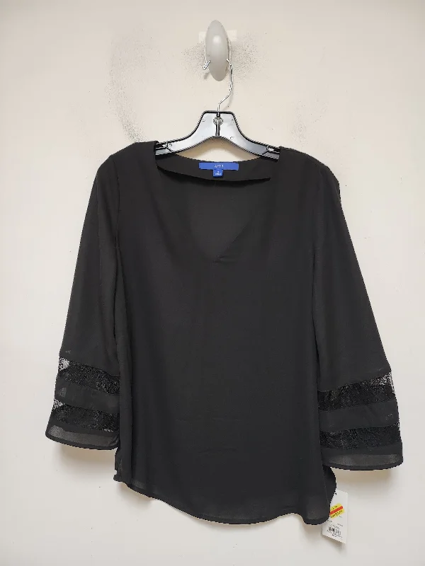 Weekend Offers That Shine Top Long Sleeve By Apt 9 In Black, Size: S