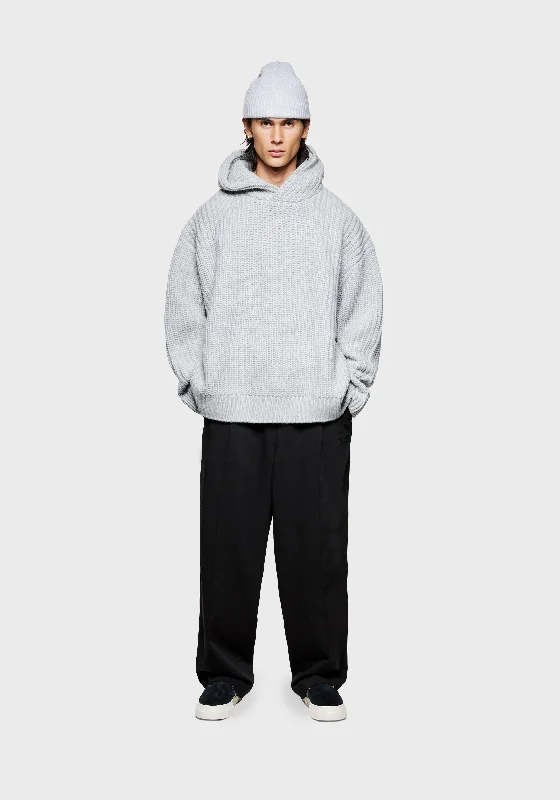 Hurry In MKI CHUNKY RIB KNIT HOODY