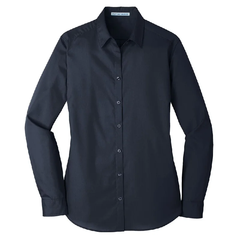 Price Slash Port Authority® Ladies Long Sleeve Carefree Poplin Shirt