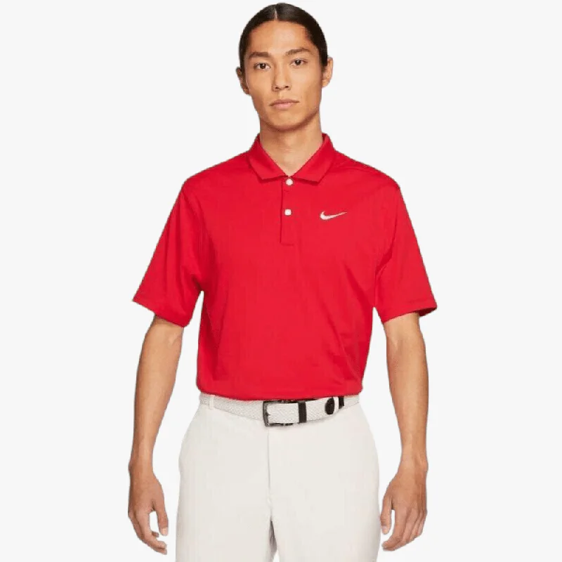Midnight Madness Nike Mens Df Essential Short Sleeve Golfer Red