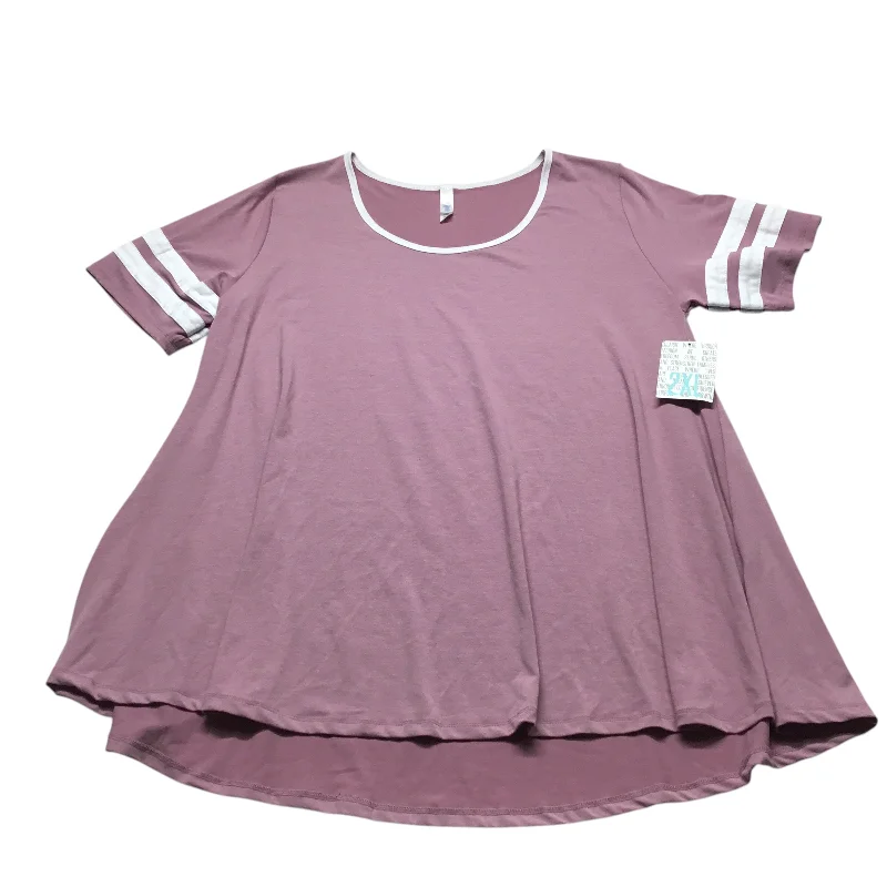 Can't Beat Top Short Sleeve By Lularoe In Pink, Size: 2x