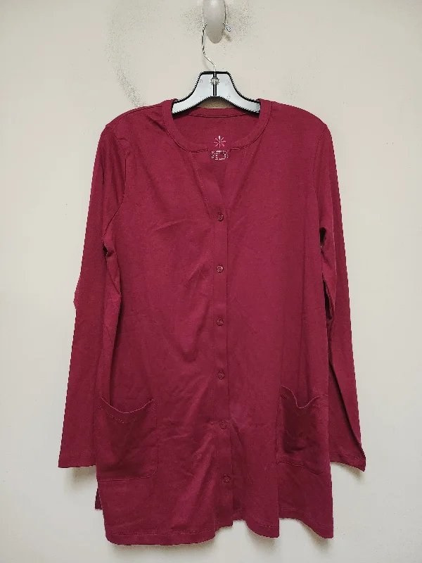 Weekend Offers That Delight Top Long Sleeve By Isaac Mizrahi Live Qvc In Purple, Size: S