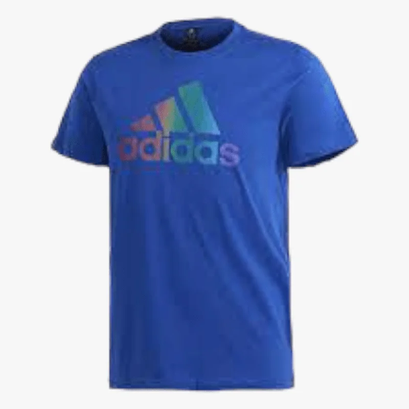 adidas Mens M U Prd Bos G Short Sleeve Tee Boblue