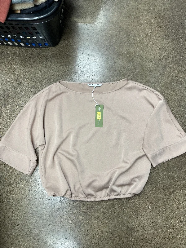 Weekend Bargains to Cherish Top Long Sleeve By Trina Turk In Tan, Size: M