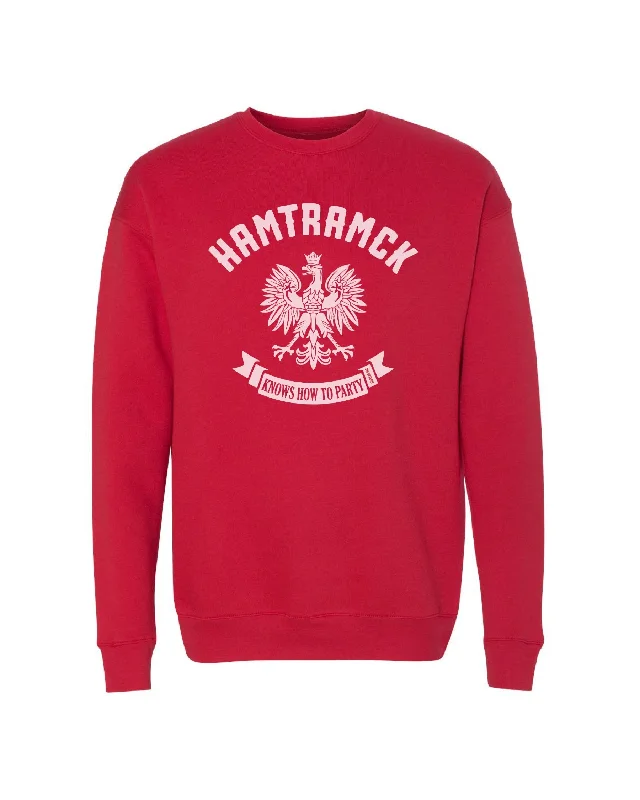 Ink Detroit - Hamtramck knows how to party Red Crewneck