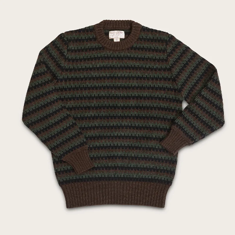 Weekend Deals That Wow JACQUARD WOOL CREWNECK SWEATER