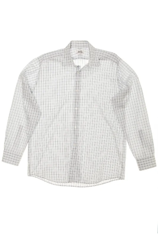 Quick Sale Hermes - Light Blue and Gray Checkered Button Down - IT 42