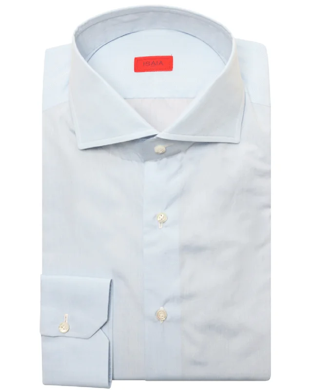 Major Deal Light Blue Solid Cotton Dress Shirt