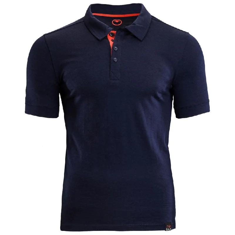 Mens Merino 180 Short Sleeve Polo Shirt (Navy)