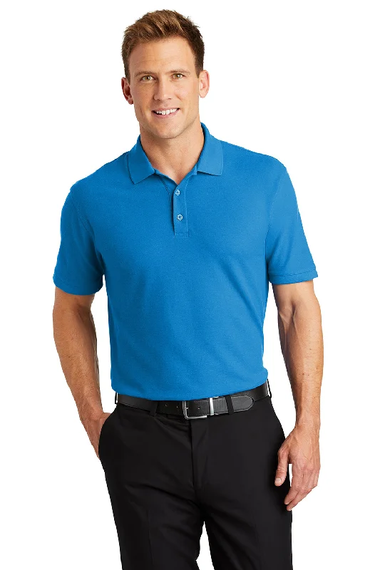 Port Authority Mens Core Classic Short Sleeve Polo Shirt - Coastal Blue