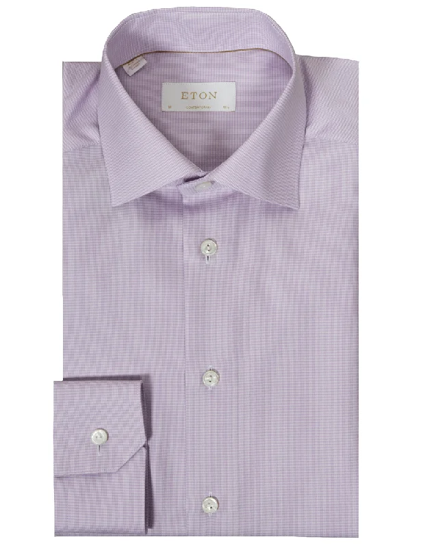 Light Purple Houndstooth Dress Shirt