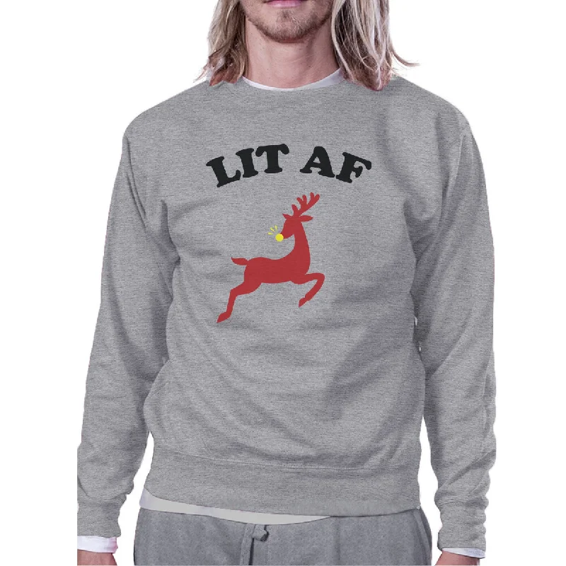 Lit Af Grey Sweatshirt