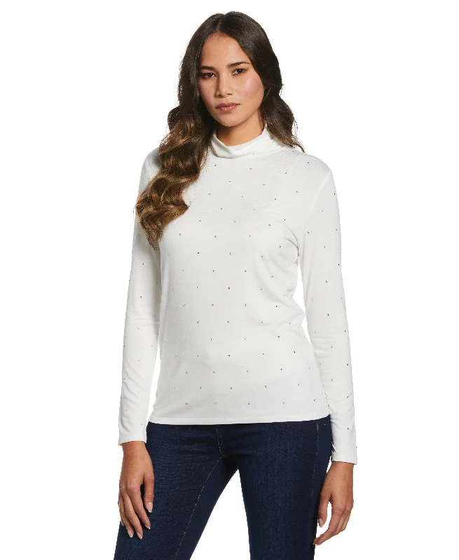 Weekend Specials to Love Rhinestone Turtleneck