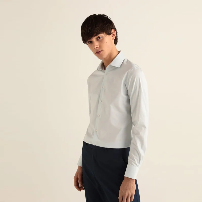 Savings Galore E.A.S.Y W.E.A.R - Mens 'Aqva' Micro Striped Iron Skinny Fit Causal Shirt EW111