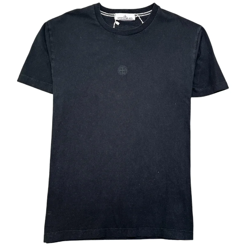 Weekend Discounts to Enjoy Men's Compass Logo Print T-Shirt Black Size L