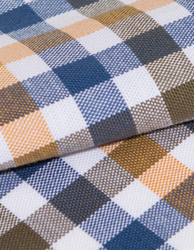 Early Access Copper Gingham Stretch Oxford