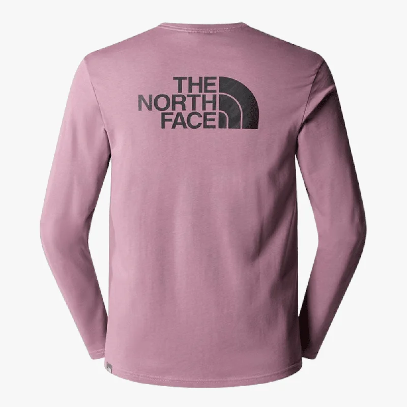 The North Face Mens Easy Long Sleeve Tee Fawn Grey