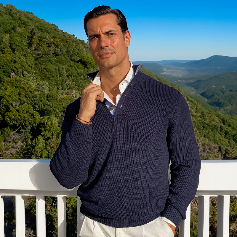 Big Discounts Kennebunkport Navy Cotton Sweater