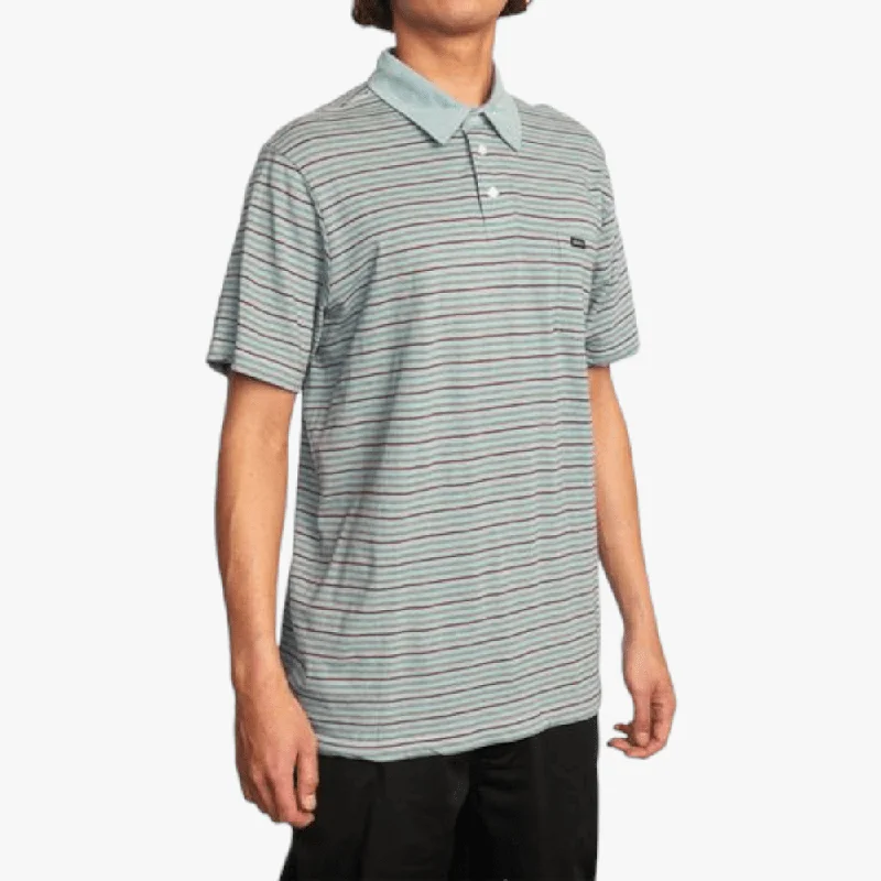 Weekend Deals That Amaze Rvca Mens Cassady Stripe Polo Short Sleeve Golfer Scrub