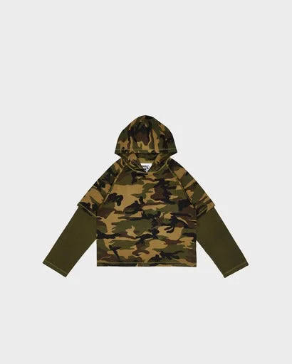 Super Deal Camo Hooded Tee