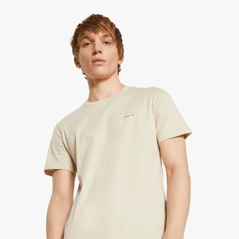 Value Deals Calvin Klein Mens Mono Logo Short Sleeve Tee Beige
