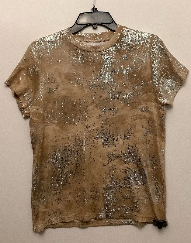 Weekend Savings Spectacular Top Short Sleeve By Clothes Mentor In Brown, Size: L
